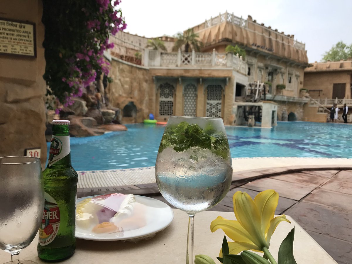 Welcoming outdoor living space for Sunday relaxation at <a href="/ajit_bhawan/">Ajit Bhawan</a> #Jodhpur #weekend <a href="/travelogy/">Travelogy India</a> <a href="/lonelyplanet/">Lonely Planet</a>