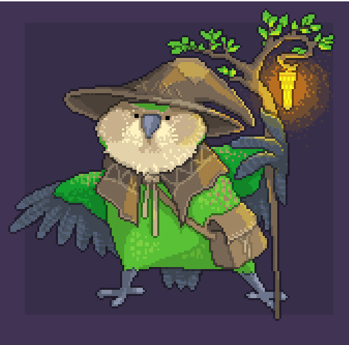 TookiPalooki's tweet photo. A bigger kakapo friend ready for adventure! 🦜

#pixelart https://t.co/vpO1ntGgtd