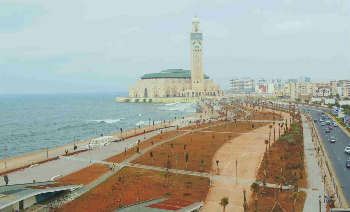 Hassan II Mosque in Casablanca, are almost completed. http://ow.ly/noiw50im...