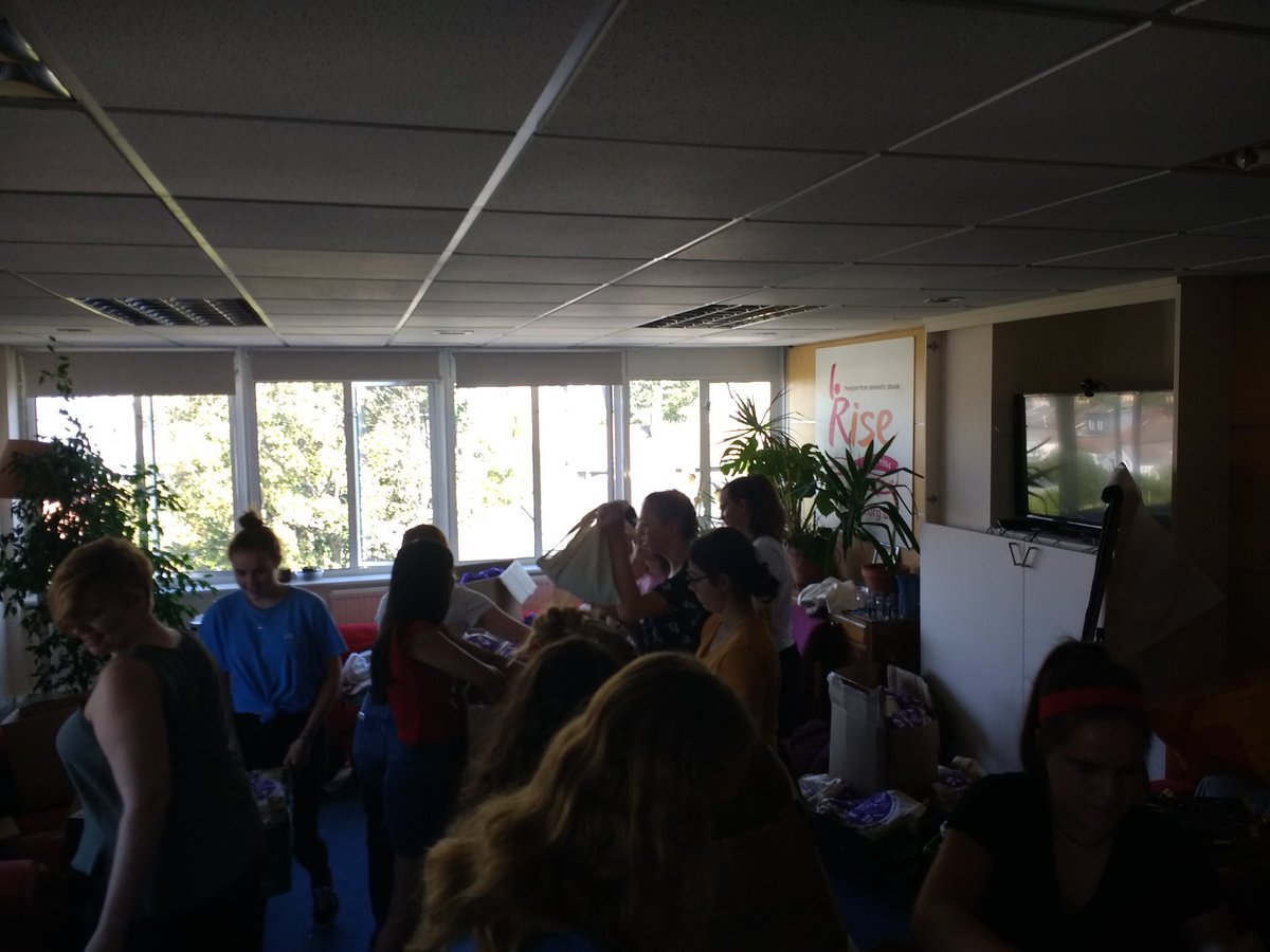 Tormead_6thForm's tweet photo. Group A helping finish the bags for @riseuk #6thforminduction https://t.co/WpqsRbxqzE