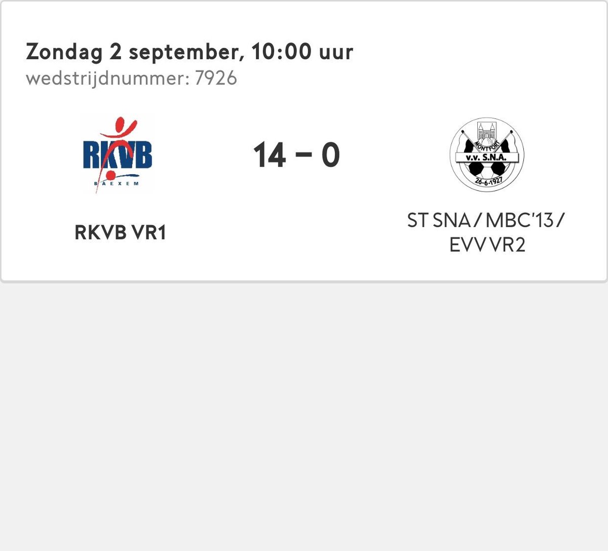 Deb0rah41's tweet photo. Rustig begonnen aan het nieuwe seizoen. πβ½οΈ #rkvb #voetbal #knvbbeker https://t.co/VUppeMaOxH