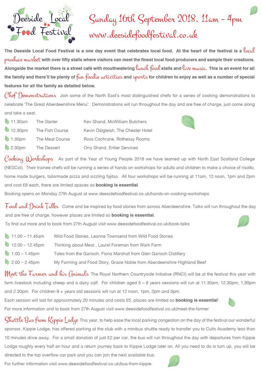 🍓2 Weeks To Go! 🍓With over 60 #amazinglocalcompanies coming and loads of fun lined up for the children it’s going to be amazing! Many thanks to <a href="/kippielodge/">Kippie Lodge</a> there’s even a shuttle bus every half an hour #deesidefoodfestival #16thSeptember2018 #visitabdn