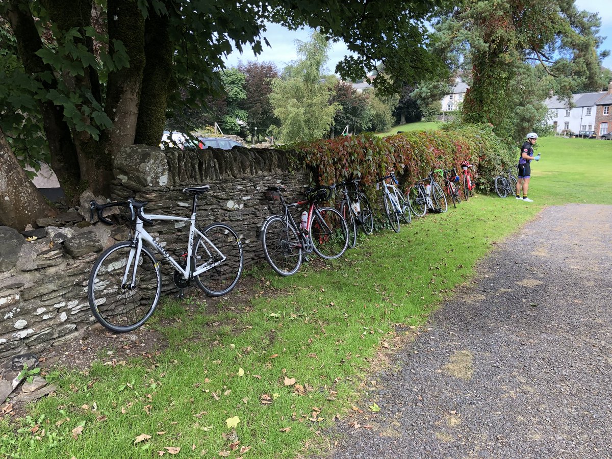 ExfordTea's tweet photo. Many already making a much needed stop!! 🚲 @GreatExmoorRide Plenty of cake left!! https://t.co/gulQELhVNj