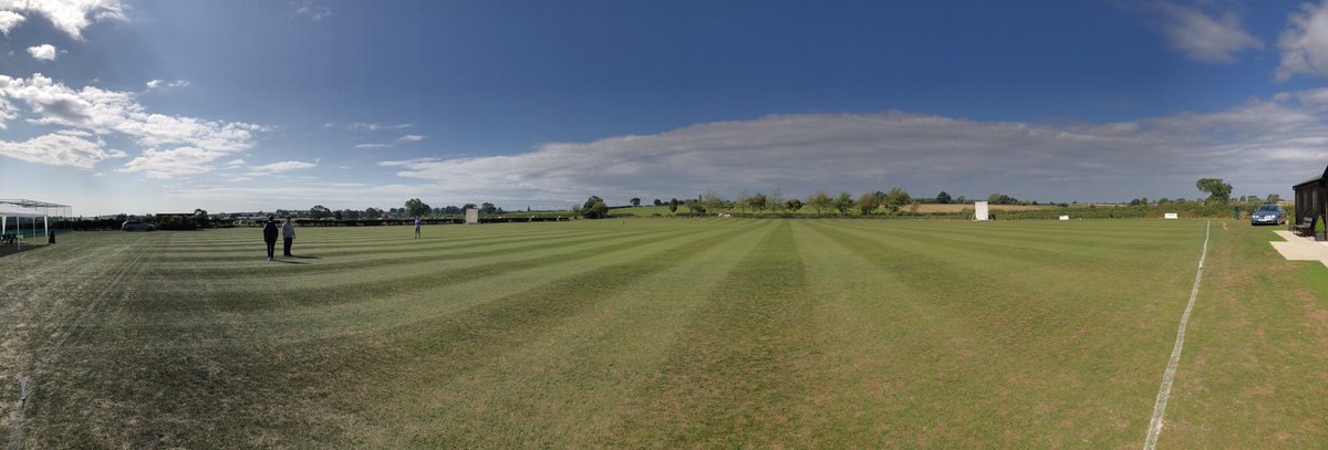 Ground taking shape for the Atkinson Swires Senior Knockout Cup Final between <a href="/Birstwith_CC/">Birstwith CC</a> &amp; <a href="/DarleyCC/">Darley Cricket Club</a> - 1:30pm start. <a href="/Nidderdale1894/">Theakston Nidderdale Amateur Cricket League</a>