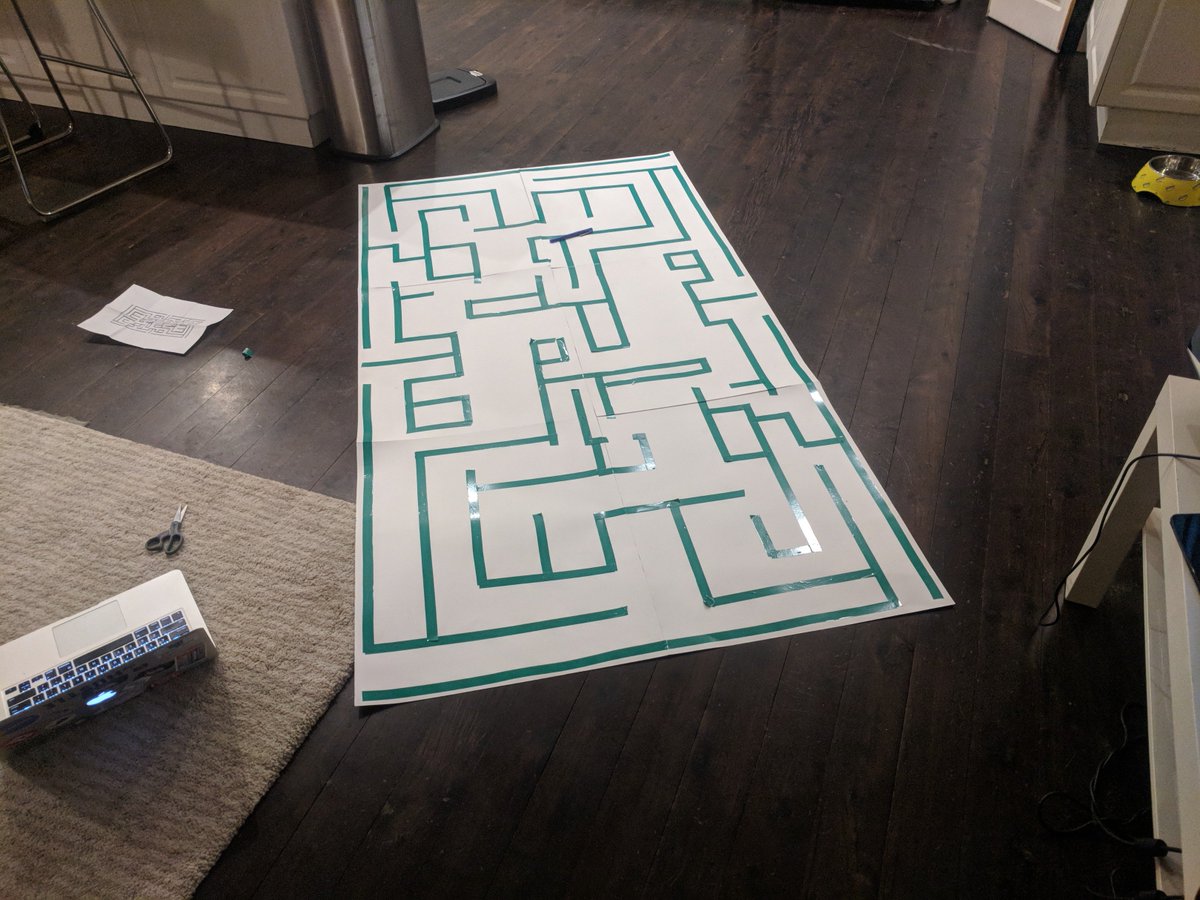 NicolaO_B's tweet image. One rather large #sphero maze ready for tomorrow #weteachcode #digitech