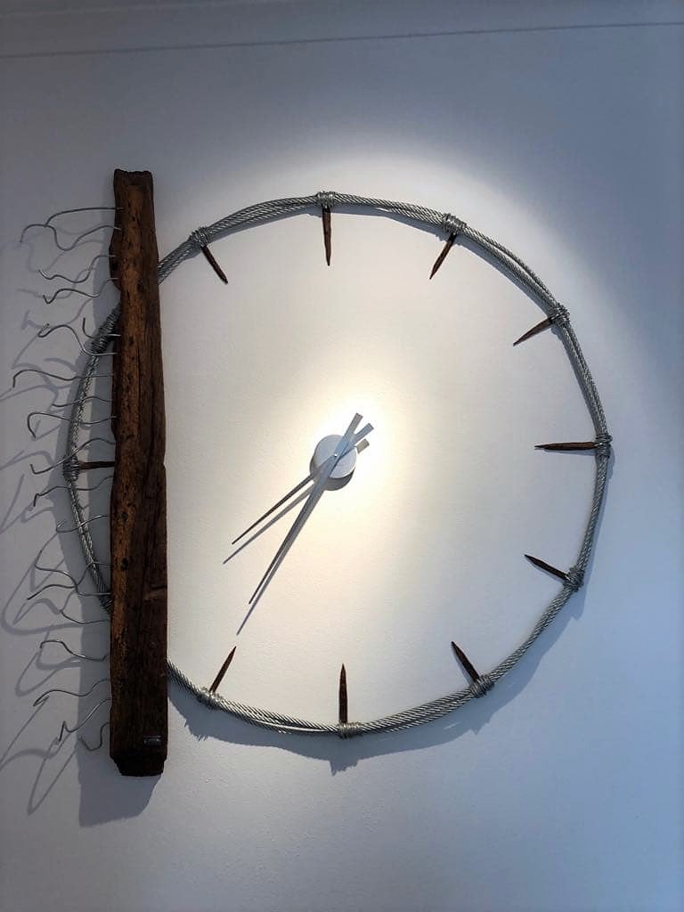 lightmyfireart's tweet image. Our last realization in the exclusive Daisy hair salon, loft metal and wooden clock . Thank you for the nice cooperation Kasia Zachariasz and Anna Czernecka ❤️👌
