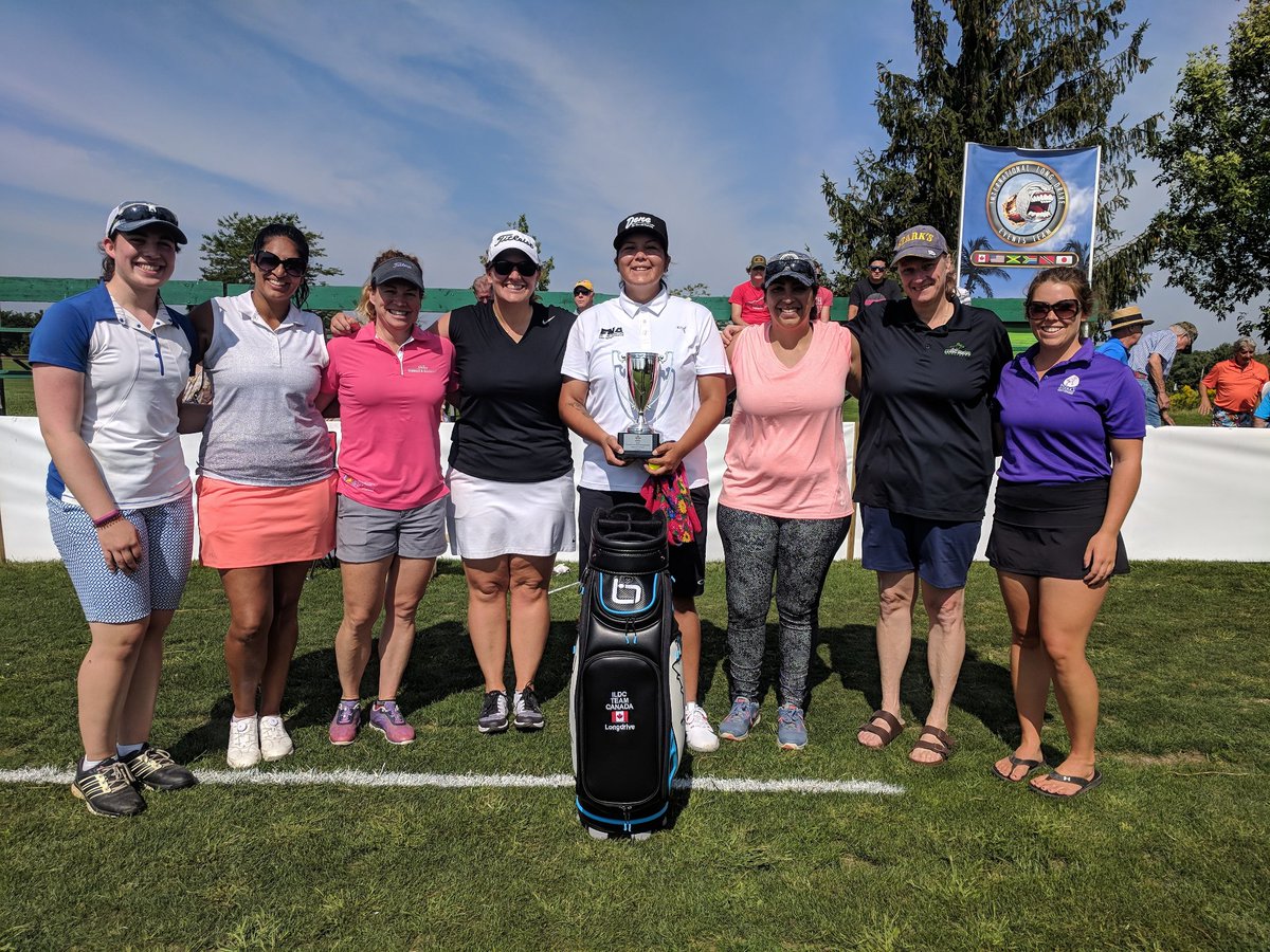 CanadaLongDrive's tweet photo. The 2018 @ILDCLongDrive Canadian Championships just crowned a new women's champion. Irene Crowchild becomes the first First Nations woman to enter and win a long drive championship with her 310 yard bomb. 
1- Irene Crowchild
2- Cory Pond 
3- Jenna Habib
4- Grace Halcrow https://t.co/82XTzVpYAP