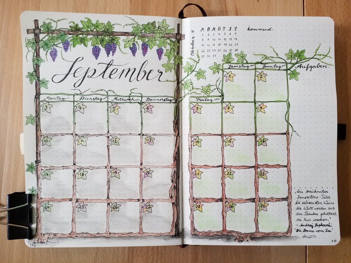 KDiamondDove's tweet photo. Toussaint, theme of my #witcherstyle #bujo in September 2018, where wine and grapes are nearly holy XD #TheWitcher3 #BloodandWine #Sapkowski #GeraltSaga #bulletjournal #themeToussaint https://t.co/0nttVXIn8B https://t.co/2OHKWUbHmu