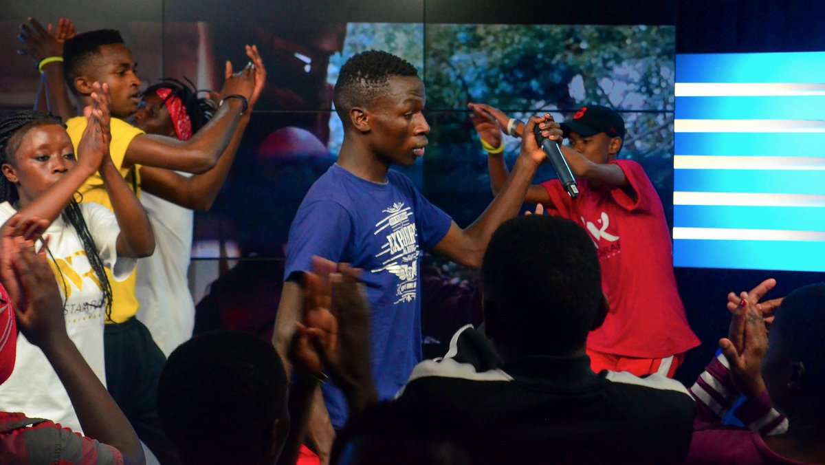 Arthurkmopao's tweet photo. Hypeman Dommy now on stage with praise-set. Amaaazing show. #PambioLive https://t.co/zF9a09DtLa