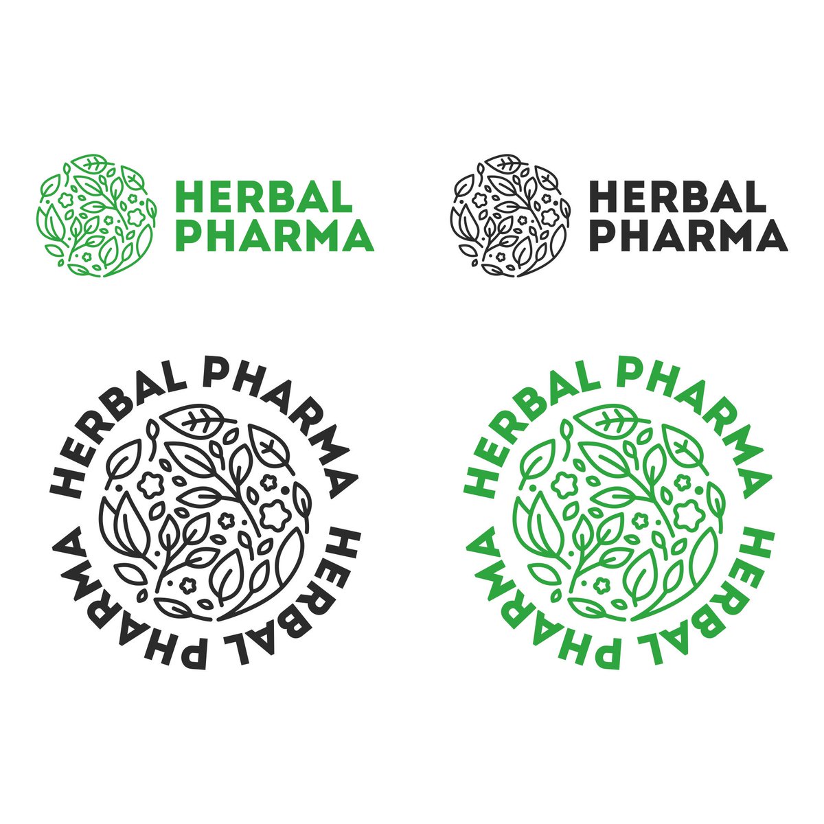 andurache's tweet photo. “Herbal Pharma” - handmade logo concept. What do you think? #logo #mywork #inspiration #design https://t.co/cVmUjSwdSr