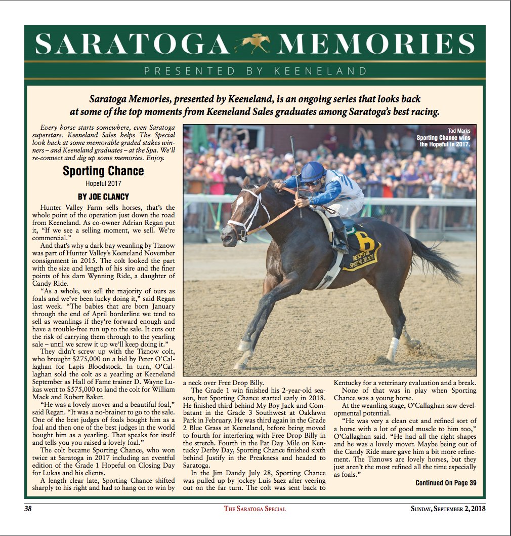 saratogaspecial's tweet photo. This is it-- the last one. Issue #29. 

Get the 'dirt' on yesterday's big races. Read about The Jockey's Guild with national manager @terry_meyocks. Reflect with @keeneland's Saratoga Memories. 
And finally say 'Good Bye' with @bySeanClancy. 

https://t.co/wEUosHDhJu https://t.co/JXYr5D6onX