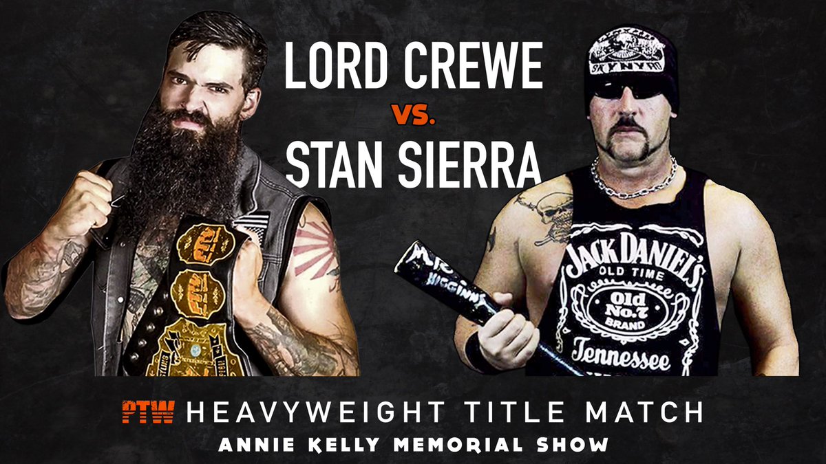 DJOtisBadass's tweet photo. .@LordCreweKills. Stan Sierra. Mr. Higgins (the axe handle Sierra carries for you newbies). @PTWrestling Heavyweight Title.
Alongside w Sean Bossman, @oldschoolicon & I will have the call on the matches!
Paris, KY has been warned tonight.
#HelloAgainEverybody #PTWProud https://t.co/B8XYvlTL61