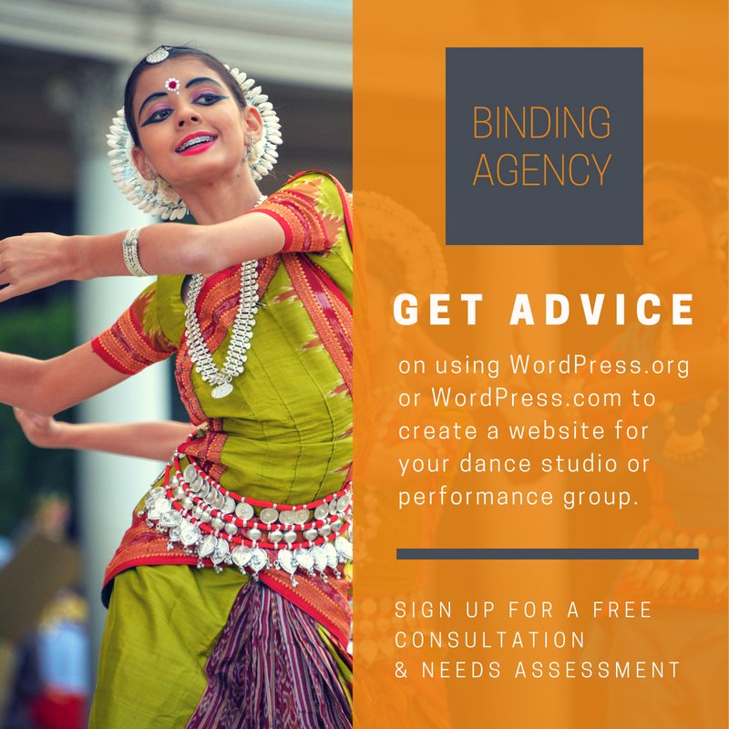 BindingAgency's tweet photo. We offer free @WordPress  and @wordpressdotcom consultations for dance studios and performance groups to help you choose the right platform for your hosting, design and content needs. Reserve your spot at https://t.co/GEaO3cr2uJ https://t.co/vWLRsxlFxh