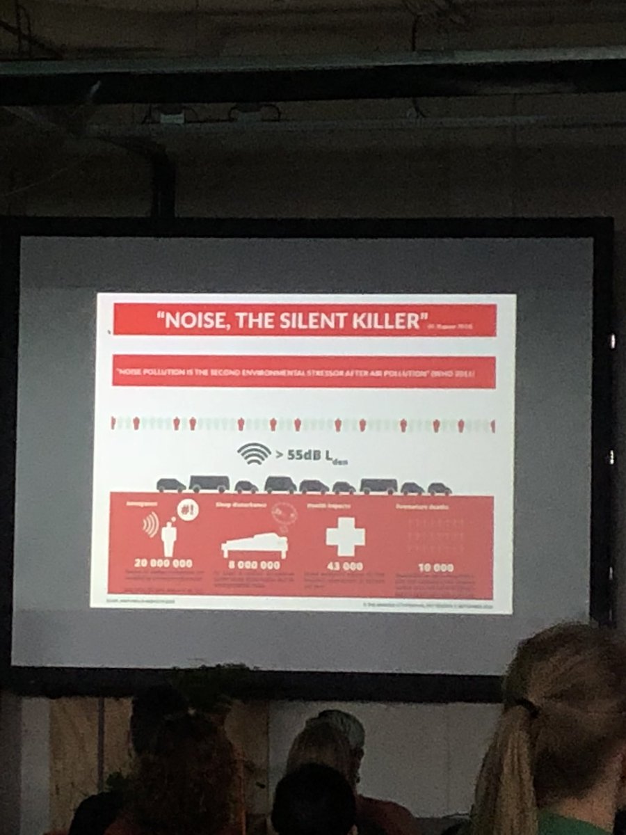 Noise pollution is the second most important environmental stresser after air pollution in cities. #AnxiousCityFestival <a href="/Healing_Pl/">Healing Places</a> <a href="/Urban95cm/">Urban95</a>