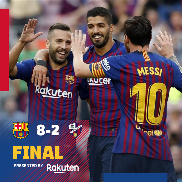 fcbarcelona_ara's tweet photo. نهاية المباراة بفوز برشلونة على هويسكا 8-2

ما تعليقكم على نتيجة المباراة جماهير برشلونة؟؟

🔵🔴 #BarçaHuesca 

https://t.co/wQap4bMGL5