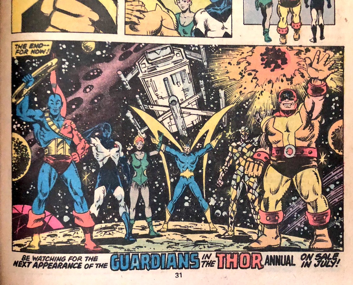 DallanB's tweet photo. An engaging Milgrom cover! Just the icing on this delightful comic book cake. This sucker moved at breakneck pace without sacrificing anything. So damned enjoyable.
Incredibly sad this series is ended.
Thor Annual here I come!
#MarvelPresents #12 #1977
#GuardiansOfTheGalaxy https://t.co/SAc3F0paqH