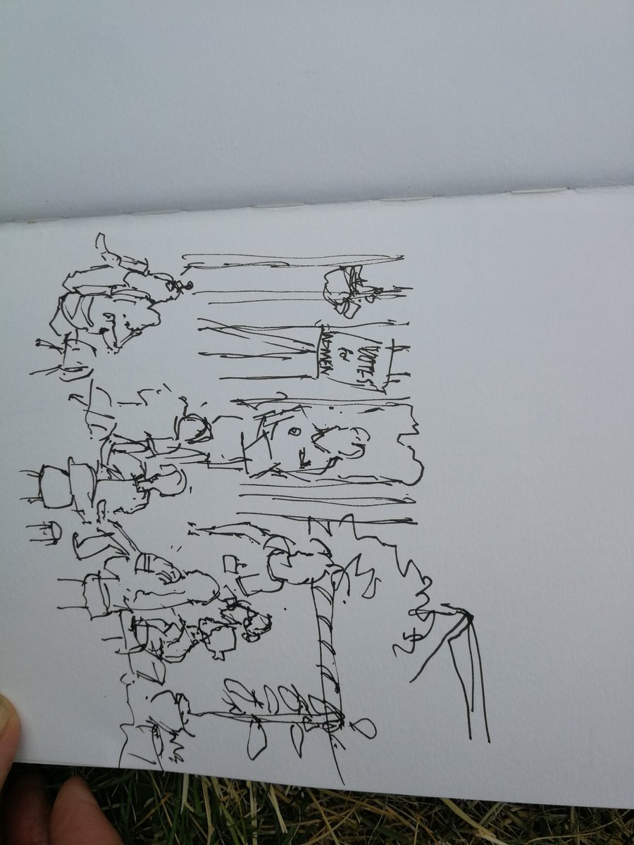 MargoG11's tweet image. Day 6  so easy to choose my final #timetoshine #shareexamples best day at work so far this year doing @DementiaFriends for @Bridgewater_NHS staff at St Paul's HC in Runcorn and a man came and sketched us! Unique @oldtownbloomers @saramarieblack1 @rutter_sandra