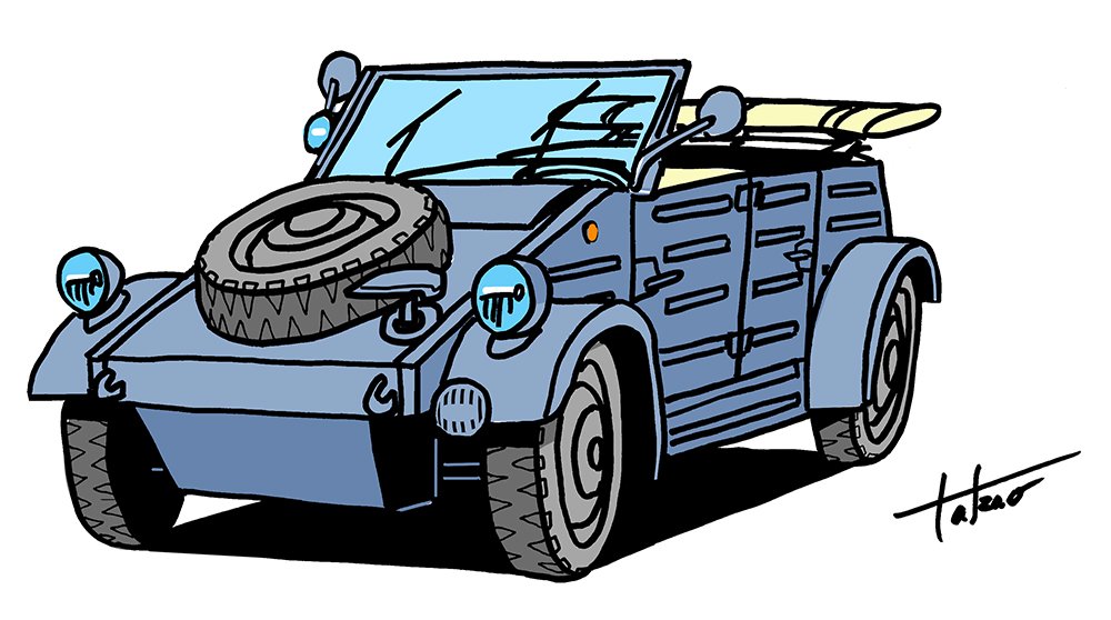 ひらまつたかお در توییتر キューベルワーゲン描いてみた 車 イラスト クルマ Car