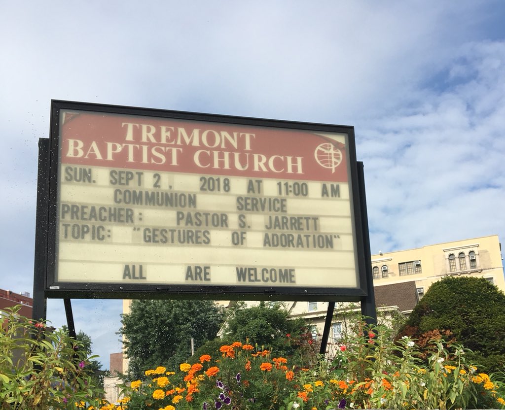 TBCBronxNY's tweet photo. Welcome to September, everyone!  Happy Communion Sunday! Please join us on this beautiful day as we fellowship and share in the Lord’s Supper. 
Do come and be blessed. 
#Tremont134years
#NYCLandmark
#LetUsBreakBreadTogether https://t.co/E7P7Tl99WB