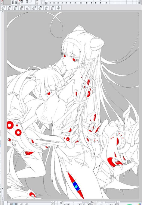 線画、仮配色

「ルール-・アムール、プリキュア(アンドロイド)やってます。」的な妄想らくがき 