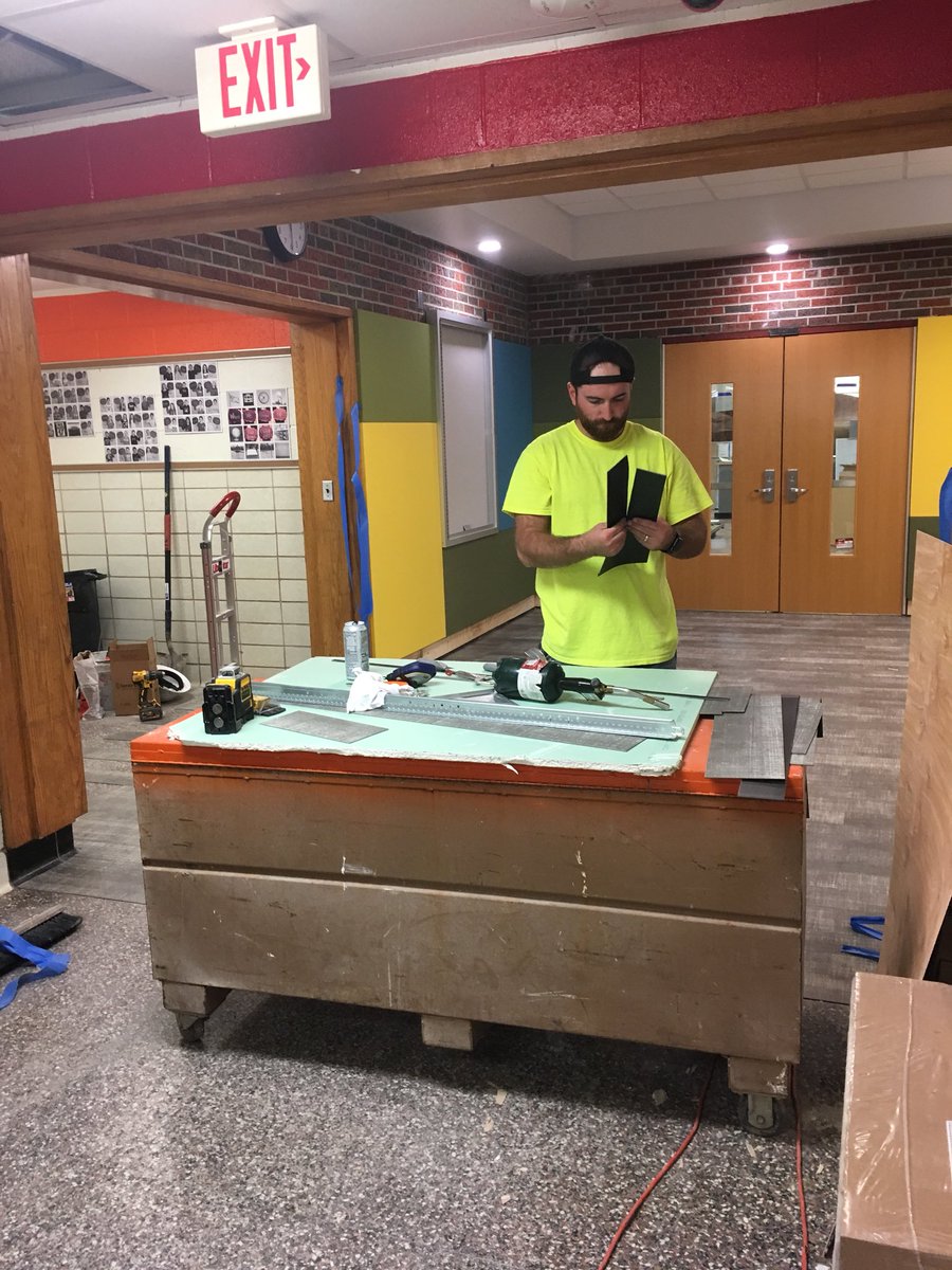 CharityCpatten's tweet photo. Thanks to the construction crew for working so hard to make our school beautiful!  #ejproud https://t.co/g74IaqlbMt