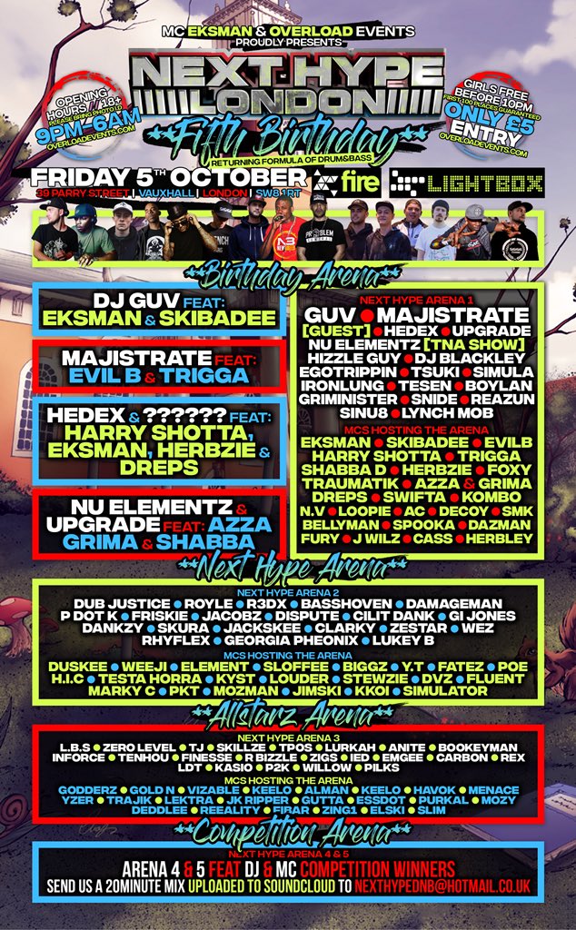 Overloadevents's tweet photo. All for Β£5 ... HEDEX B2B ????? ( DJ announced 1 week before the show ) ft Harry Shotta B2B Eksman B2B Herbzie B2B Dreps #DYNAMICDUO #FIREWORKZ #TEAMDRUMZ ππΌπΊ Tickets https://t.co/WZpYJTLRdI https://t.co/pP8kaLQMmT