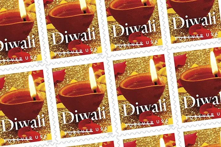 HinduAmerican's tweet photo. One of the most significant victories in the 15 years of HAF was the public recognition of the growing influence of the Hindu American community, in the form of a #Diwali stamp https://t.co/QE8iGbWui5 #HAF15 https://t.co/3yYOo13DiE