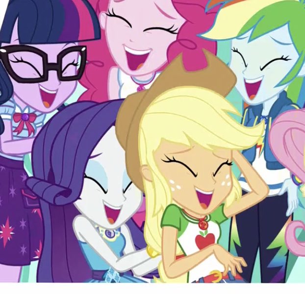 I have to break each of these down real quick bc1. More hand holding I love it2. Applejack can’t keep her eyes off her beautiful gf3. Rarity is out here with the unnecessary touching again I love it4. They’re so cute thank you