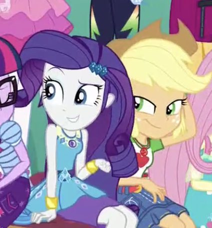 I have to break each of these down real quick bc1. More hand holding I love it2. Applejack can’t keep her eyes off her beautiful gf3. Rarity is out here with the unnecessary touching again I love it4. They’re so cute thank you