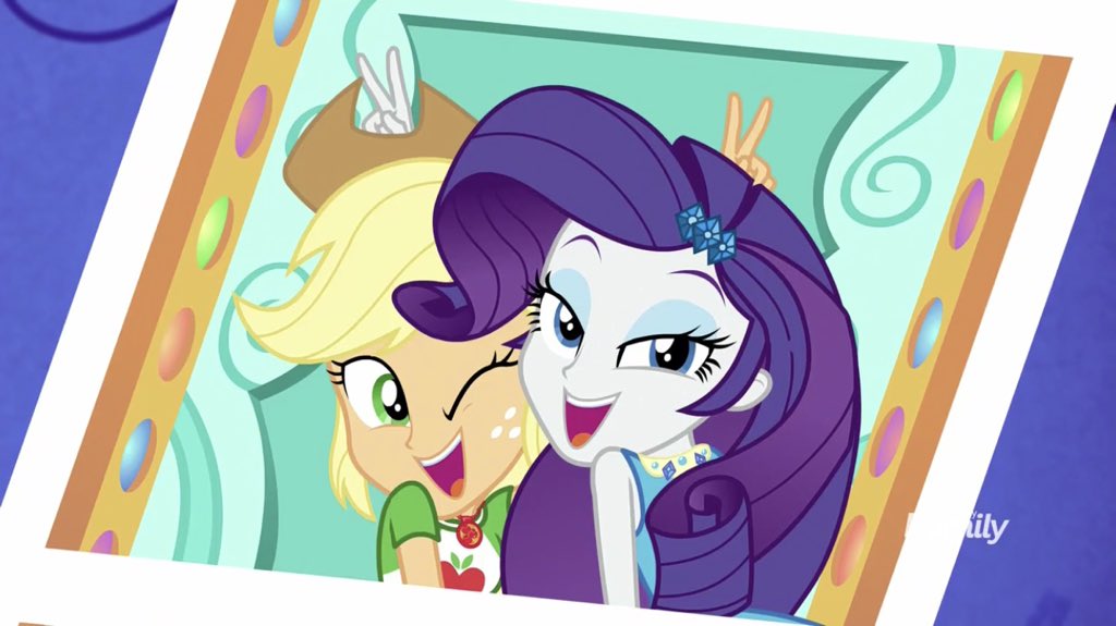 I have to break each of these down real quick bc1. More hand holding I love it2. Applejack can’t keep her eyes off her beautiful gf3. Rarity is out here with the unnecessary touching again I love it4. They’re so cute thank you