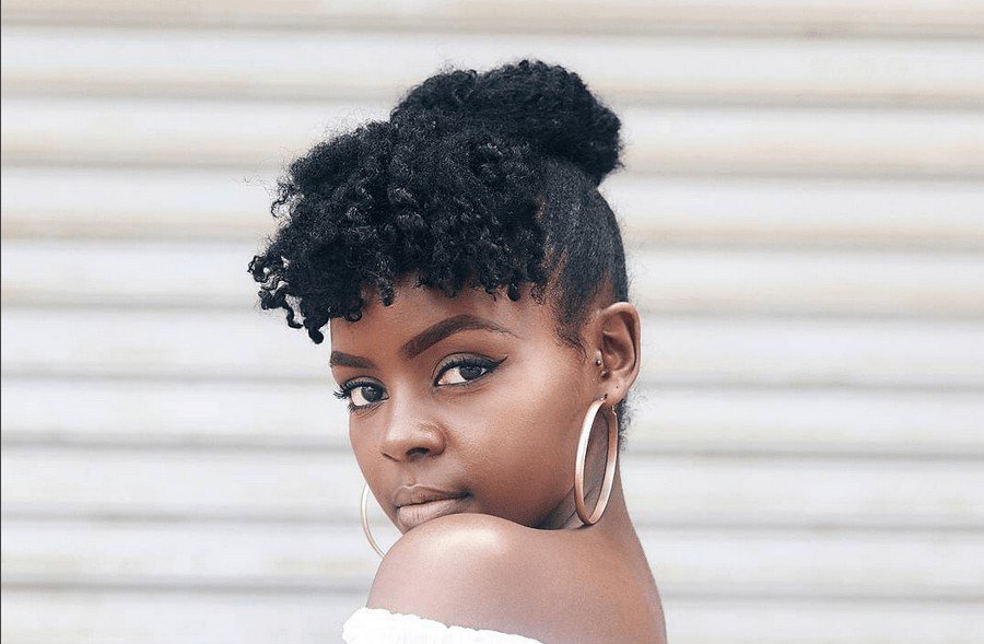 This hairstyle is so cute for medium length natural hair! Would you rock this? #hairstyleideas #hairinspo #4chair #4chairstyles #teamnatural #naturalhairgoals #hairgoals #haircrush #blackgirlmagic