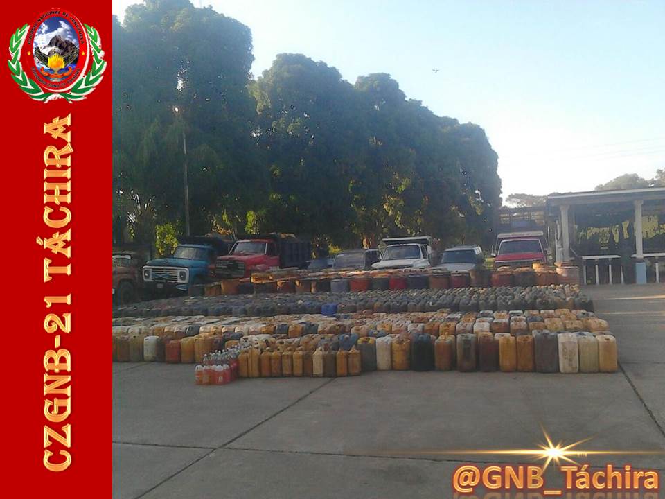 FANB En Táchira en los últimos meses la #GNB ha intensificado la lucha contra el contrabando de combustible. <a href="/GNBoficial/">GNB FANB</a> @LopezVargasR
