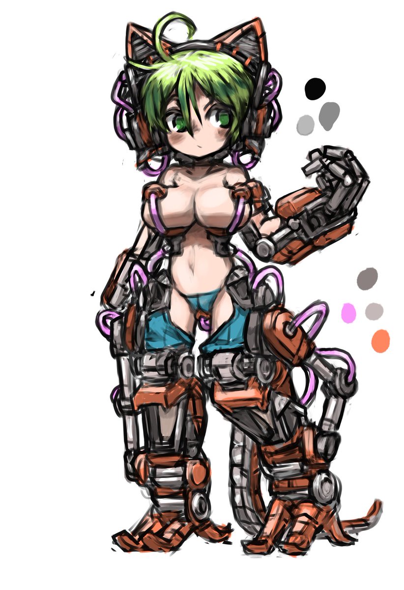 サイバーパンクなパーカーにしようと思ってたのに気がついたらゴテゴテの外骨格になってた・・・ 