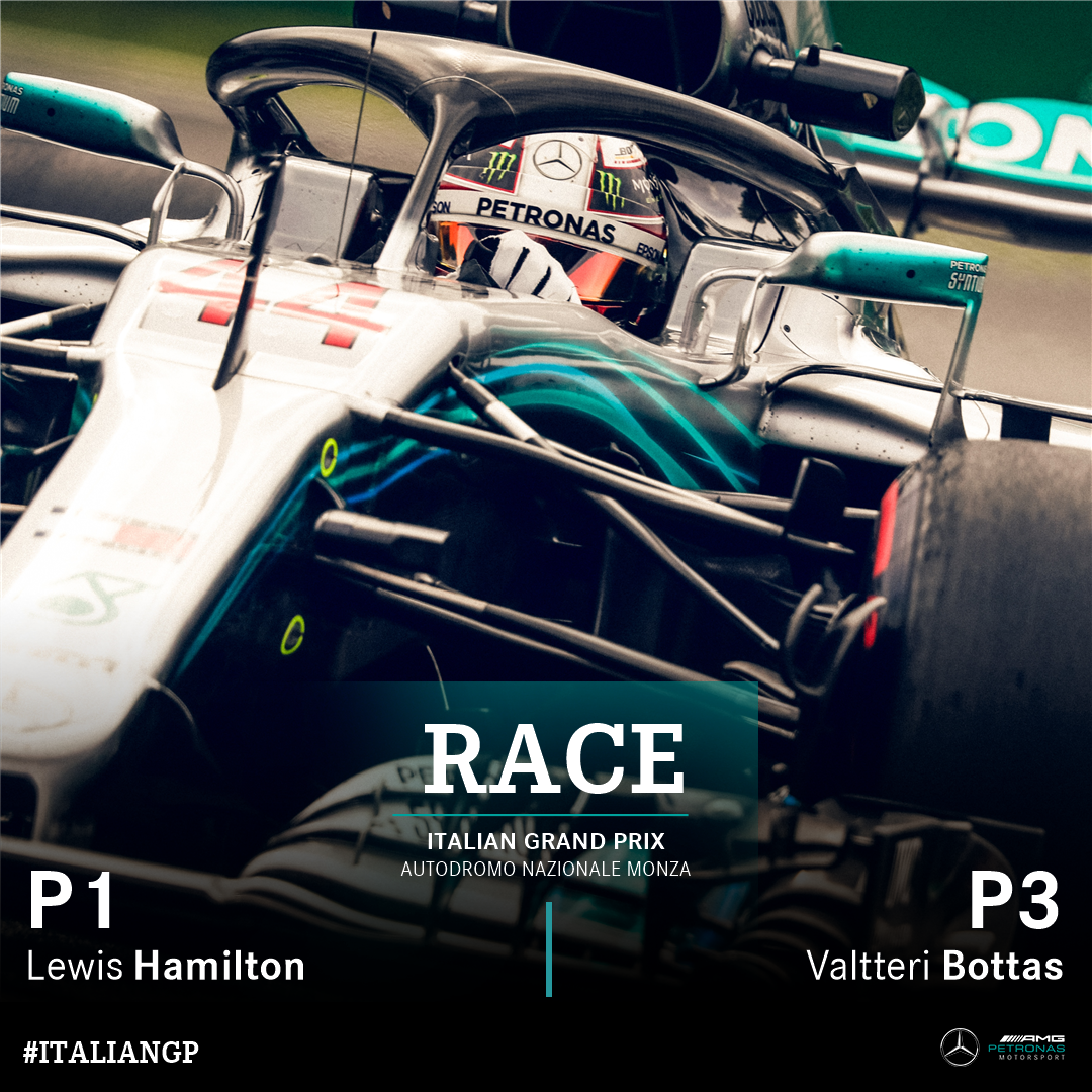 YES!!!!!!!!!! What. A. Race!

<a href="/LewisHamilton/">Lewis Hamilton</a> wins the #ItalianGP! <a href="/ValtteriBottas/">Valtteri Bottas</a> comes home a well-earned P3! INCREDIBLE! #F1