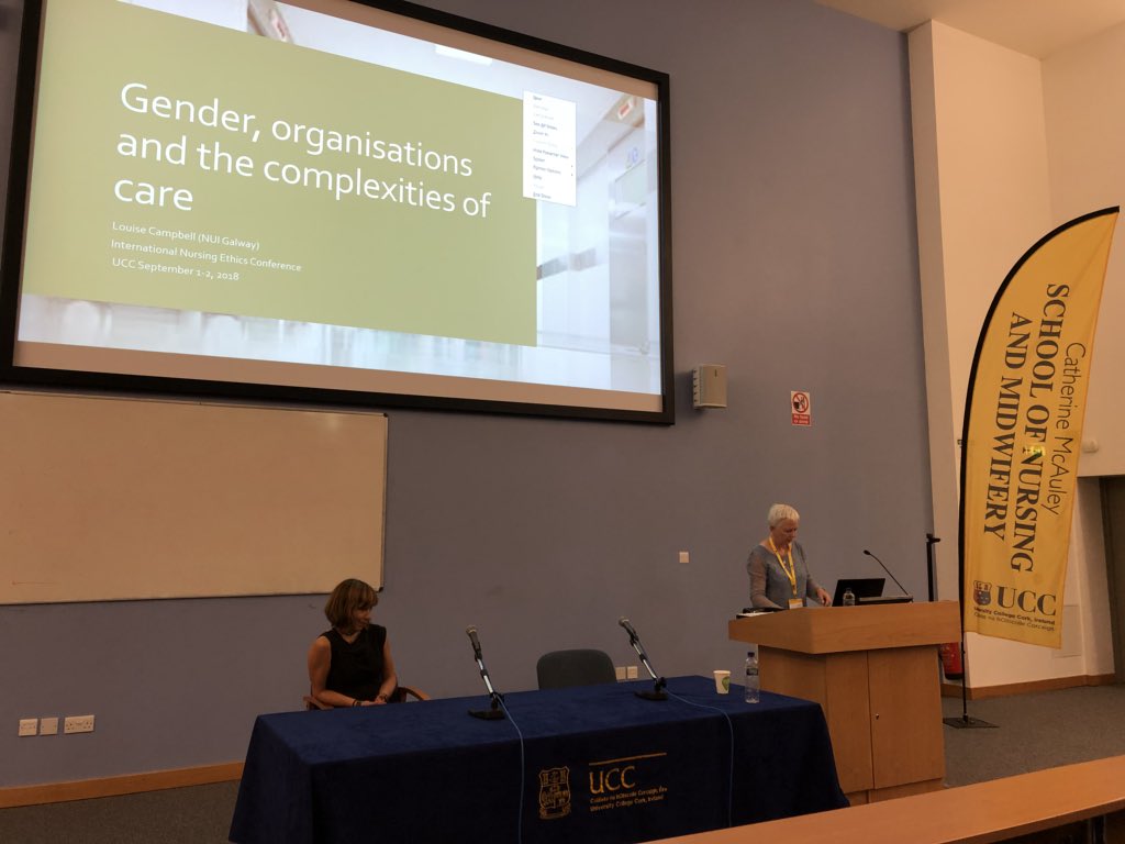 #LouiseCambell : Gender, organisations and the complexities of care <a href="/inecc2018/">International Nursing Ethics Conference 2018</a> #inecc18 #inecc2018 inec2018.ucc.ie <a href="/Benurse_BE/">BEnurse</a> #benurse <a href="/HogeschoolPXL/">Hogeschool PXL</a> <a href="/MoniqueRatajcz1/">Monique Ratajczak</a>