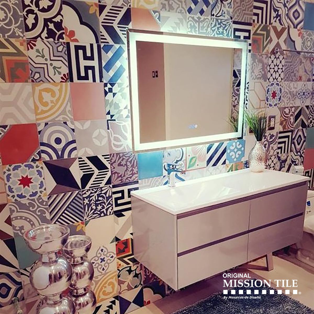 MissionTile's tweet photo. Patchwork cement tiles | In Stock | Residential project by JE Orozco | design in stock ready to ship!!! order now at sales@originalmissiontile.com | @MissionTile https://t.co/XdMtCkAosz