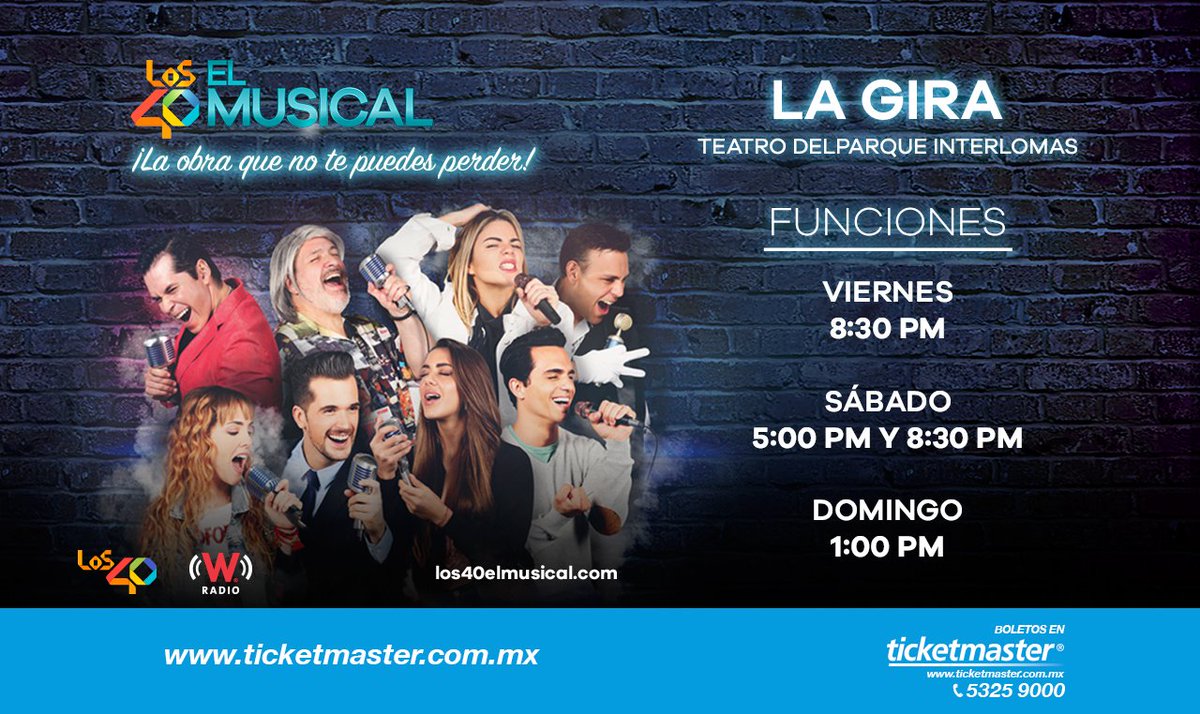 Nos hoy en el Teatro del Parque Interlomas. Los boletos para #LOS40ElMusical a la venta en Ticketmaster o taquillas del teatro 🎭 Boletos 👉 bit.ly/2lIRUwJ