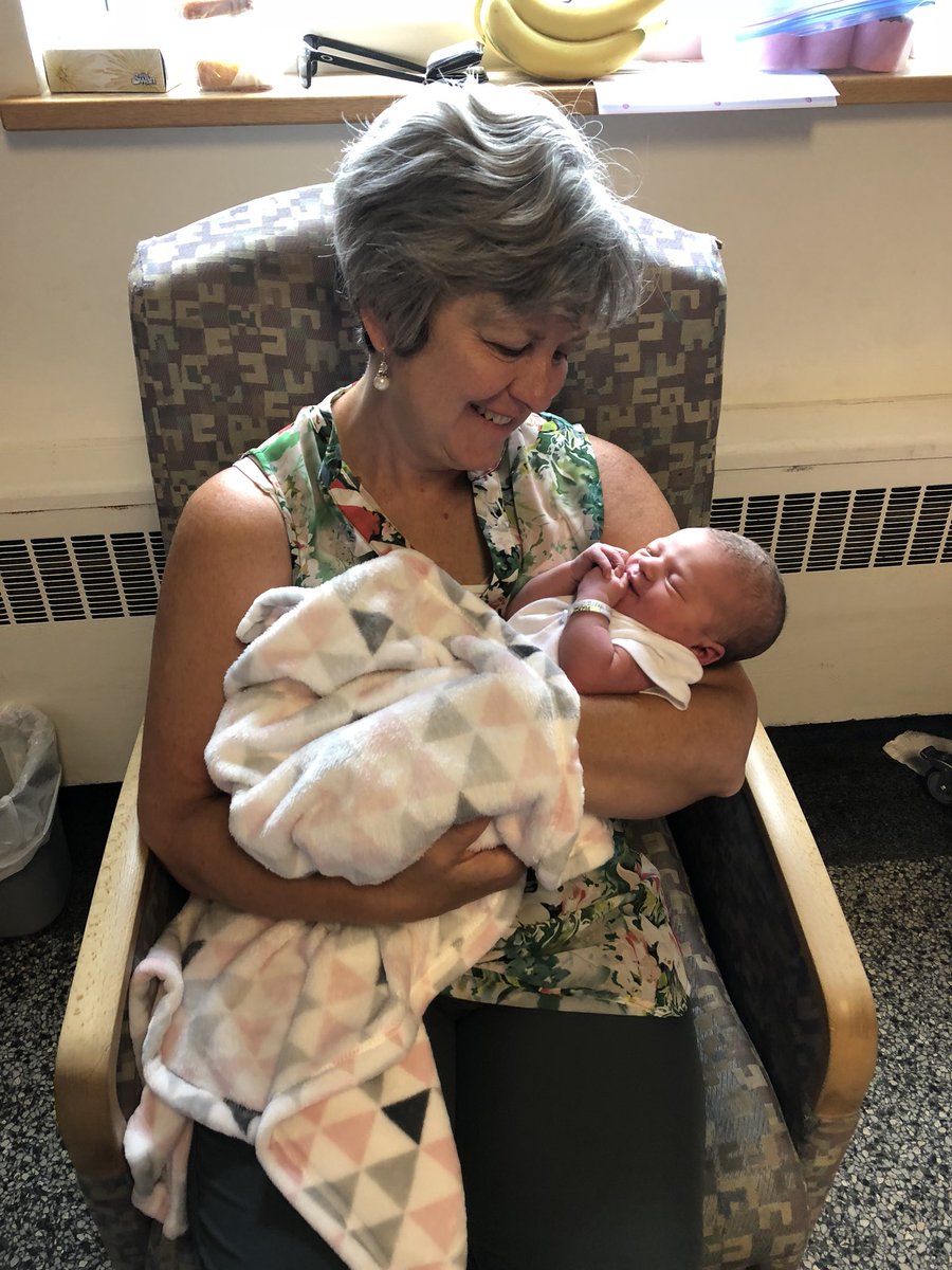 gaylejbishop's tweet photo. Enjoying my first day as a Grandmother! Love at first sight. https://t.co/hRjblXr8jq