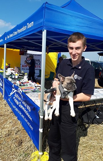 A Cadets best friend,  today at #Brampton Plough day with <a href="/HaleswrthPolice/">Halesworth Police</a> and <a href="/LowestoftPolice/">Lowestoft Police</a> , Ian the #Dog had a great time getting attention from us today and especially Jack who is one of our #ESCadetslowestoft  <a href="/SPVolunteers/">Suffolk Citizens in Policing</a> #dogsoftwitter #happydog #1330