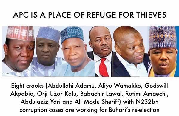 AgorasBlog's tweet photo. CORRUPT PRESIDENT BUHARI = ZERO ETHICS + ZERO INTEGRITY + PRETENSE OF VIRTUE + CROOKED DECISIONS + LOPSIDED, FRAUDULENT & FAKE WAR AGAINST CORRUPTION. #PIGBill #CorruptPresident #CorruptGovernment #CorruptAPC @MBuhari @ProfOsinbajo @AsoRock @NGRPresident @OfficialPDPNig https://t.co/R0rpC5i3d5