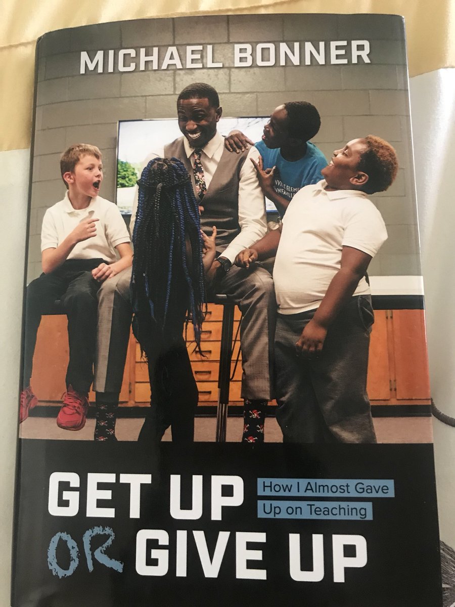 CalandraLewis91's tweet photo. Wow! I finally had a chance to read and finish in one sitting @MichaelBonner_ book “Get Up Or Give Up.” It is so inspiring, motivating and reminds you teaching cannot just be a job. You must have a passion to build relationships and teach ALL kids! #KeeptheKidsFirst https://t.co/CRhm7CXeb4