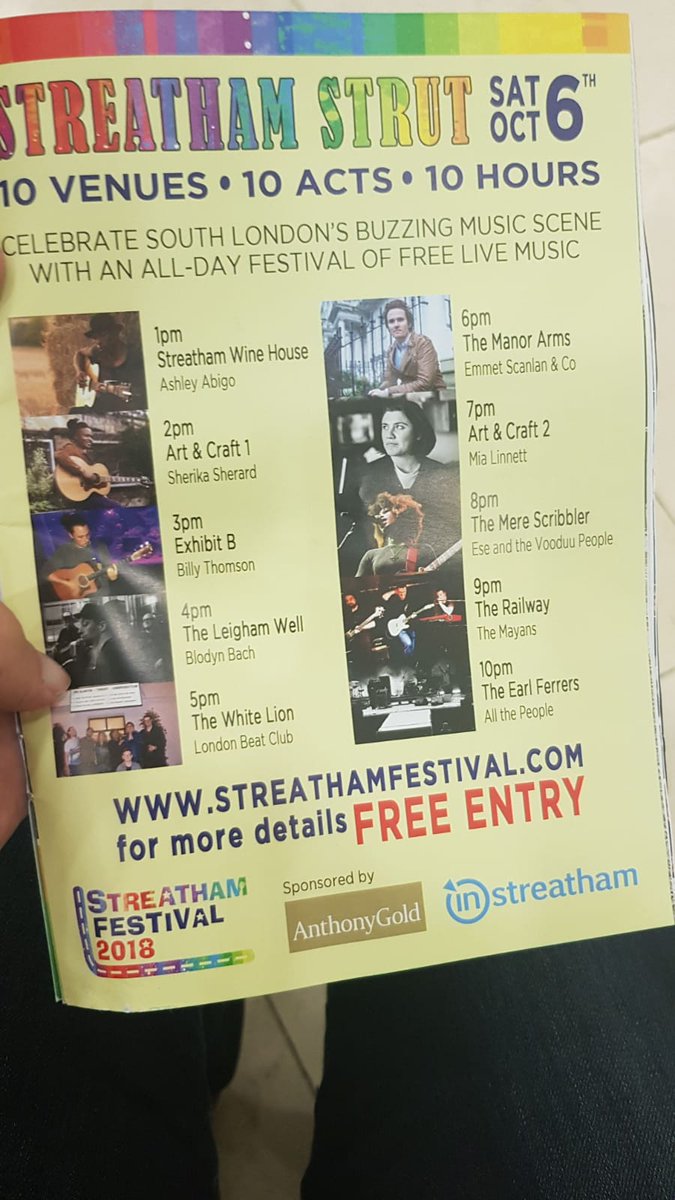 streatfest's tweet photo. Here we go! The countdown to the 2018 #StreathamStrut18 has begun! 10 venues, 10 acts, over 10 hours on the 6th Oct 2018, all for free! #strut with us and see some of the area's best up and coming acts, all playing original music! https://t.co/pVX5HoGQ5V
