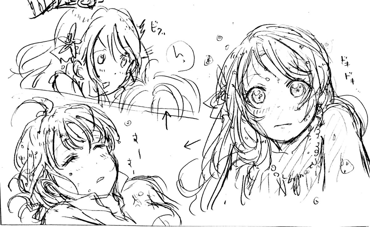 演劇、人魚姫のようちゃん。
最初の描きたいところだけ描いてしまった。楽しかった😊✨
演技じゃなくて本気で照れちゃう曜ちゃん。 
