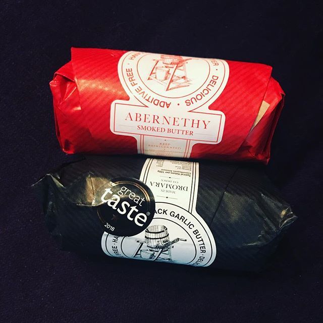 thegourmetgays's tweet photo. At last, finally got some black garlic butter from @abernethy_butter from @frostybutcher 
Also recommended by @nigellalawson who had a sneaky taste before the rest of us did.
Also purchased some smoky butter because one has to.
.
.
#lovebutter #butter #shoplocal #supportinde… https://t.co/sgo3jKS2XL