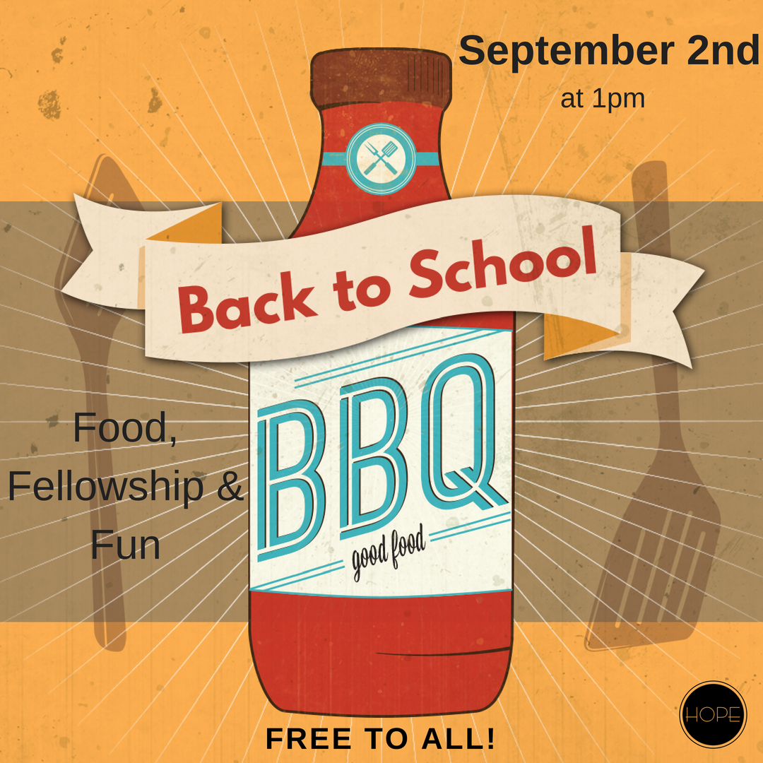 HopeCCSeattle's tweet photo. Don't forget- today is our Back to School BBQ! Join us at 1pm for some great food, fellowship and fun! 

*Due to the holiday weekend and BBQ, we will not be having a 6pm service tonight. https://t.co/3UD4Dc2xuu