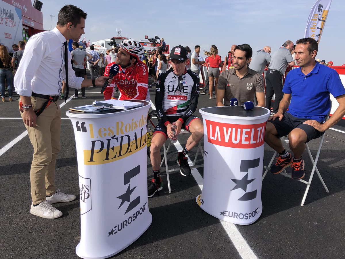 Joli plateau à La Covatilla #LesRP <a href="/RoisDeLaPedale/">RoisDeLaPedale</a> <a href="/LPFrileux/">Louis-Pierre Frileux</a> @Eurosport #LaVuelta18