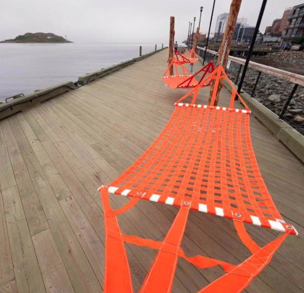 Relax and enjoy your #LabourDay #longweekend on the #Halifax Waterfront. Take a rest in one of the hammocks with an ice cream from <a href="/SugahHFX/">Sugah Halifax</a>