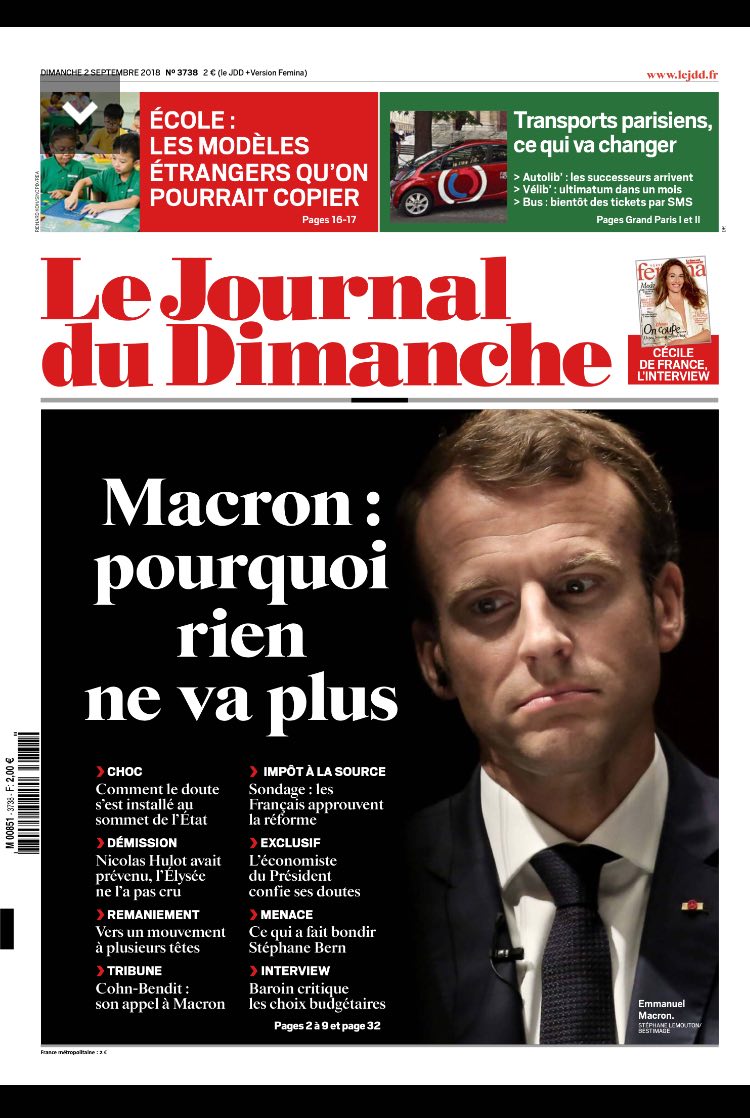 Jean Luc Melenchon On Twitter Si Meme Le Lejdd Dit Que Rien Ne Va Plus Pour Macron C Est Que Vraiment Ca Va Mal Eemt Bfmtv