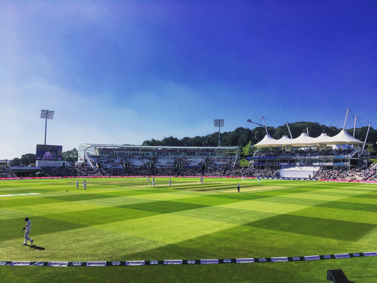 danwebster37's tweet photo. England v India at the Rose Bowl, day four. Superb day of cricket, and along with @nick_worsley1 I’ve hit the big time. #livefeed https://t.co/2qvKuIjQzJ
