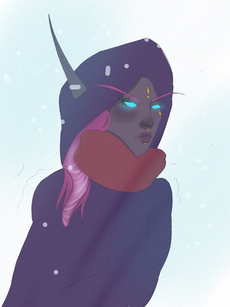 HaelynnXX's tweet image. #Voidtember #voidtember2018 Day 2, snow. Marsela really don't like the cold.